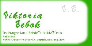 viktoria bebok business card